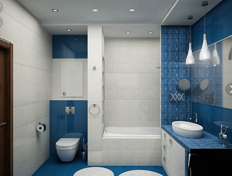 Современная ванная комната совмещенная с туалетом (дизайн, фото)