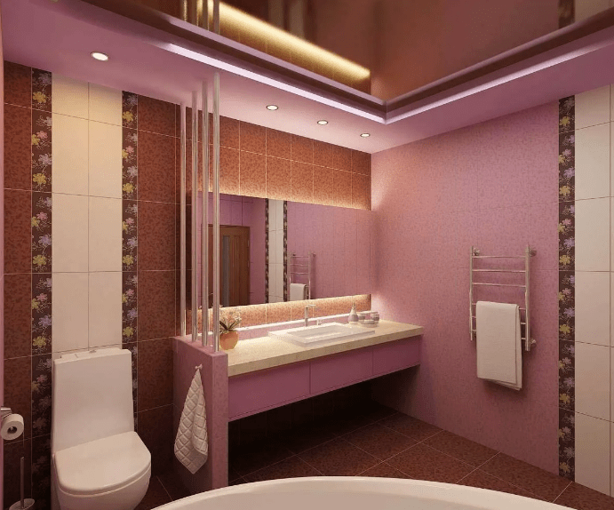 Современная ванная комната совмещенная с туалетом (дизайн, фото)