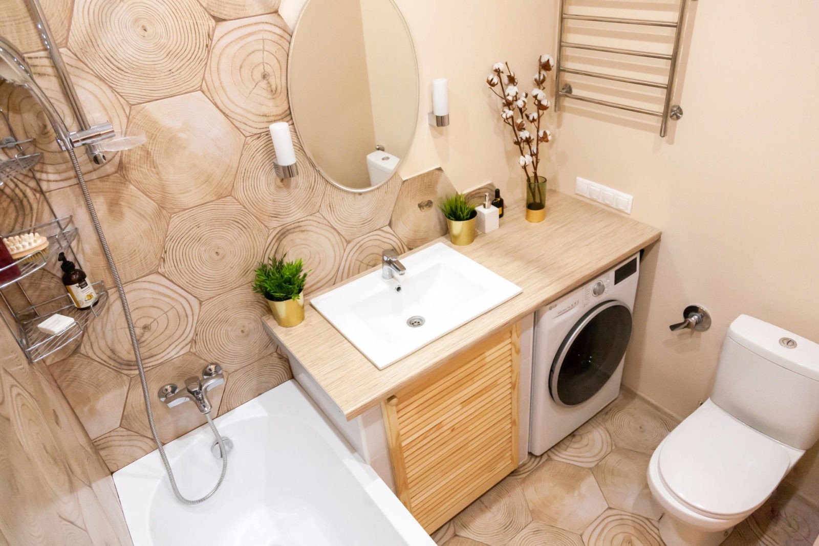 Дизайн ванной комнаты с туалетом в хрущевке фото и стиральной машиной