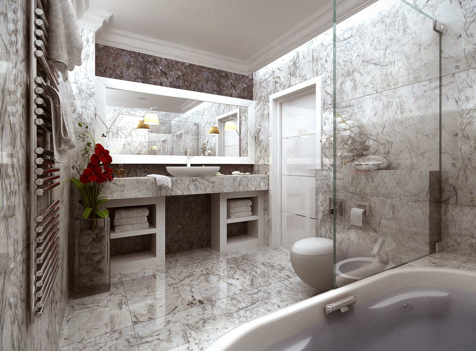 Мраморная ванная комната: особенности дизайна и полезные советы