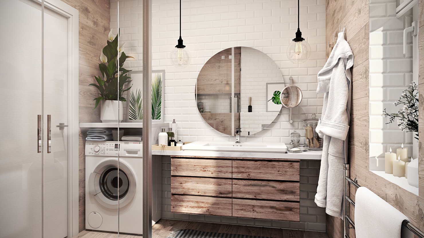 Ванная комната в скандинавском стиле: цветовая гамма и советы по созданию лучшего дизайна